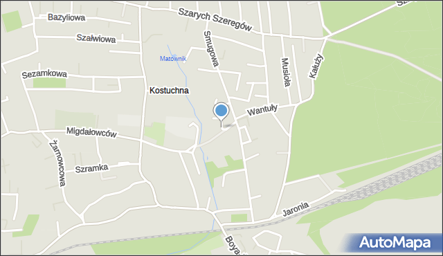 Katowice, Wantuły Jana, mapa Katowic