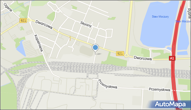 Knurów powiat gliwicki, Wagowa, mapa Knurów powiat gliwicki