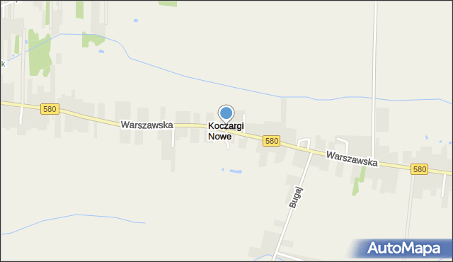 Koczargi Nowe, Warszawska, mapa Koczargi Nowe