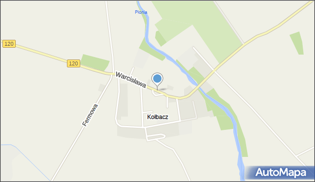 Kołbacz, Warcisława, mapa Kołbacz