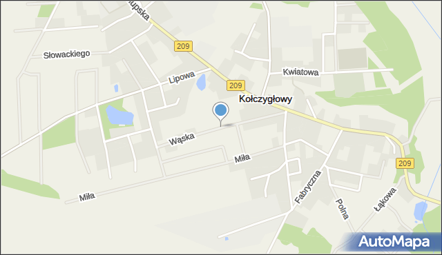 Kołczygłowy, Wąska, mapa Kołczygłowy