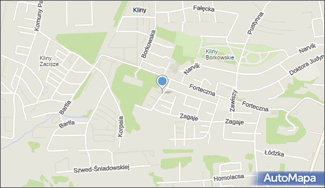 Kraków, Warowna, mapa Krakowa