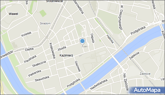 Kraków, Wąska, mapa Krakowa