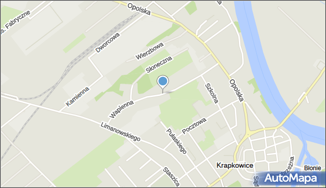 Krapkowice, Wapienna, mapa Krapkowice
