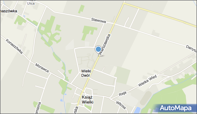 Książ Wielki, Warszawska, mapa Książ Wielki