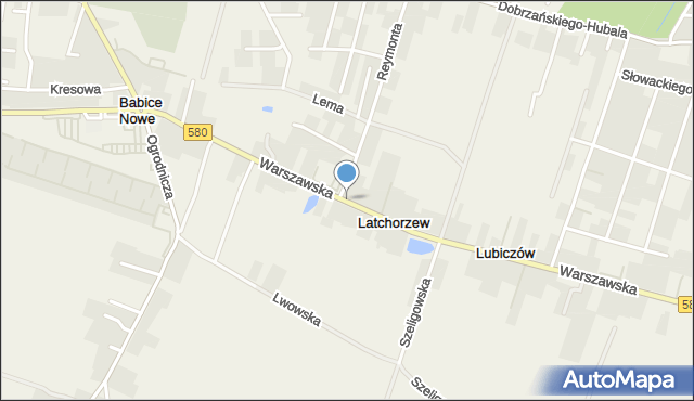 Latchorzew, Warszawska, mapa Latchorzew