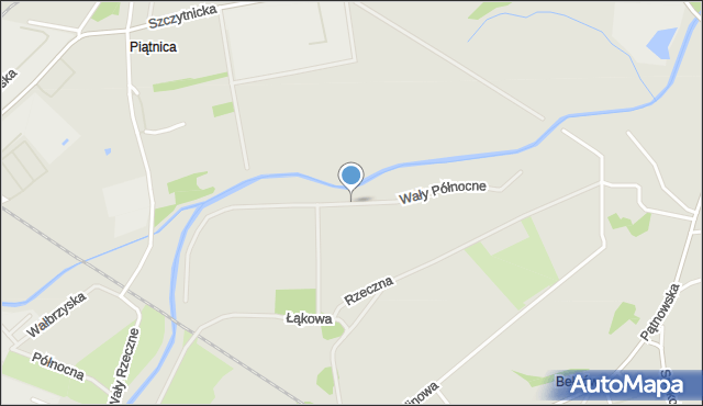 Legnica, Wały Północne, mapa Legnicy