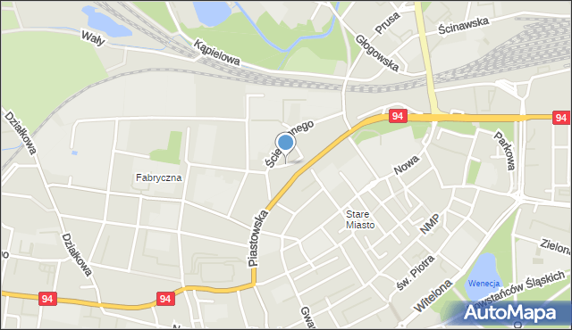 Legnica, Wazów, mapa Legnicy