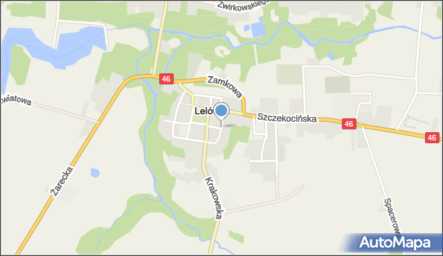 Lelów, Wałowa, mapa Lelów