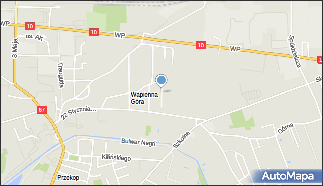 Lipno, Wapienna Góra, mapa Lipno