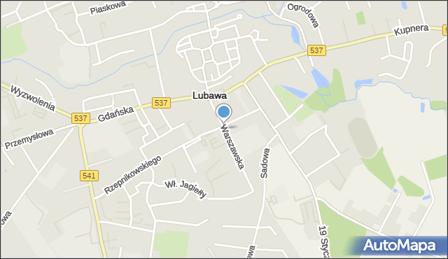 Lubawa, Warszawska, mapa Lubawa