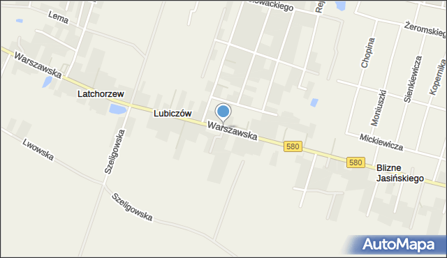 Lubiczów, Warszawska, mapa Lubiczów