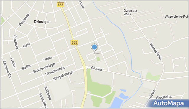 Lublin, Wadowskiego Jana, ks., mapa Lublina