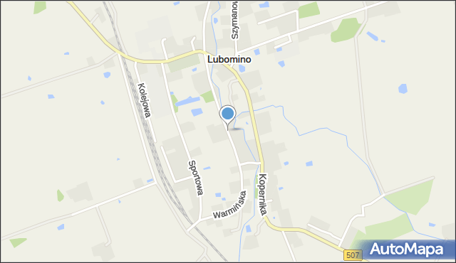 Lubomino, Warmińska, mapa Lubomino