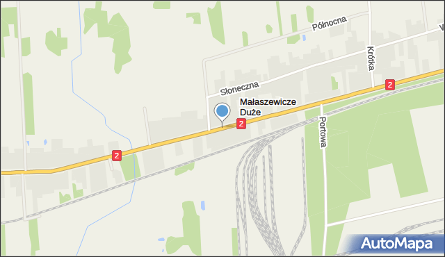 Małaszewicze Duże, Warszawska, mapa Małaszewicze Duże