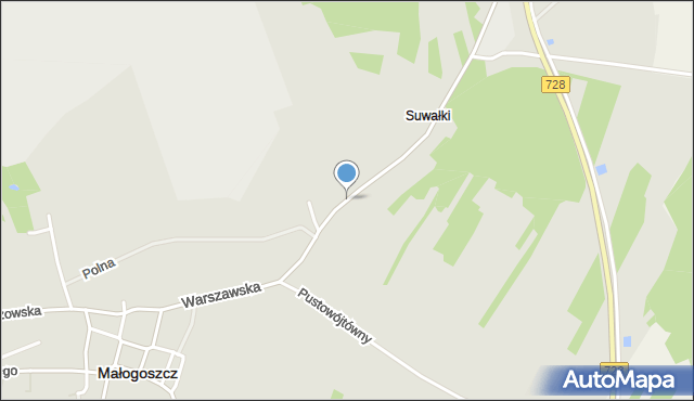 Małogoszcz, Warszawska, mapa Małogoszcz