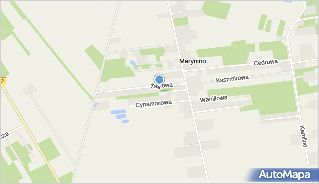 Marynino, Waldowa, mapa Marynino