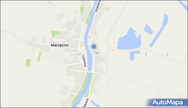 Marzęcino, Wałowa, mapa Marzęcino