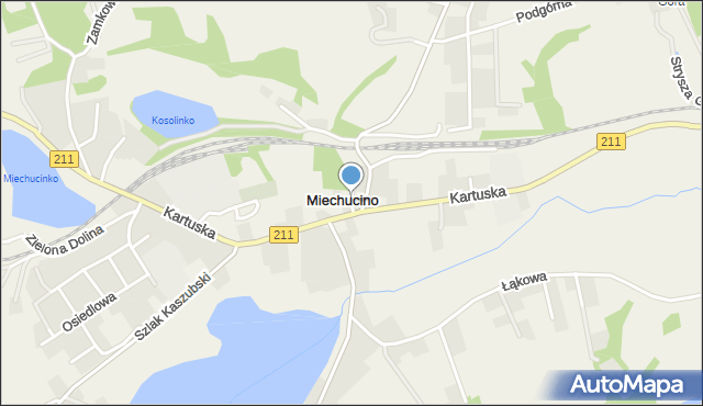 Miechucino, Wąska, mapa Miechucino