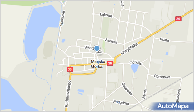 Miejska Górka, Wałowa, mapa Miejska Górka