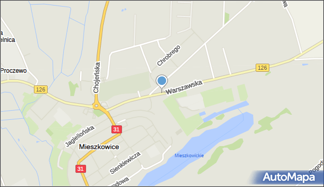 Mieszkowice powiat gryfiński, Warszawska, mapa Mieszkowice powiat gryfiński