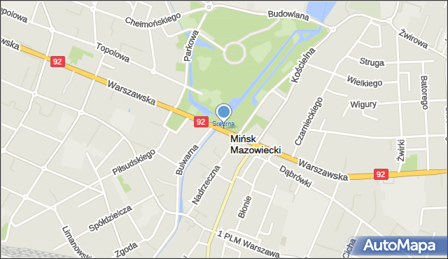 Mińsk Mazowiecki, Warszawska, mapa Mińsk Mazowiecki