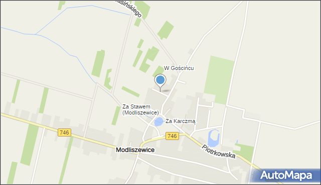 Modliszewice, Wąska, mapa Modliszewice