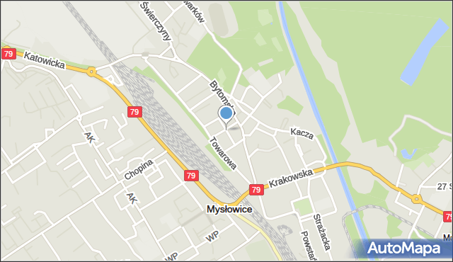 Mysłowice, Wałowa, mapa Mysłowice