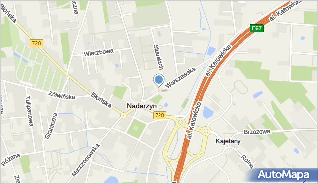 Nadarzyn powiat pruszkowski, Warszawska, mapa Nadarzyn powiat pruszkowski