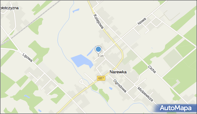 Narewka, Wąska, mapa Narewka