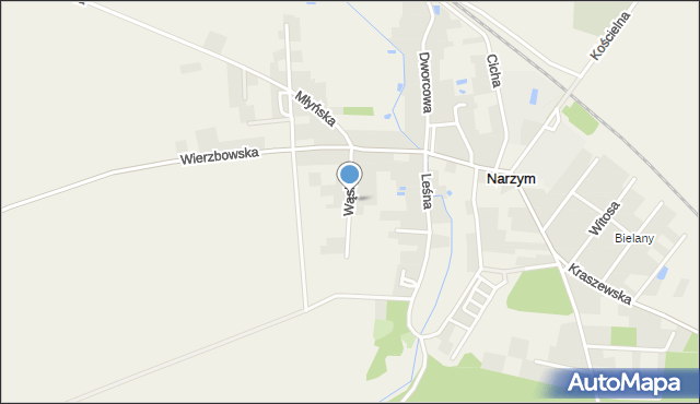 Narzym, Wąska, mapa Narzym