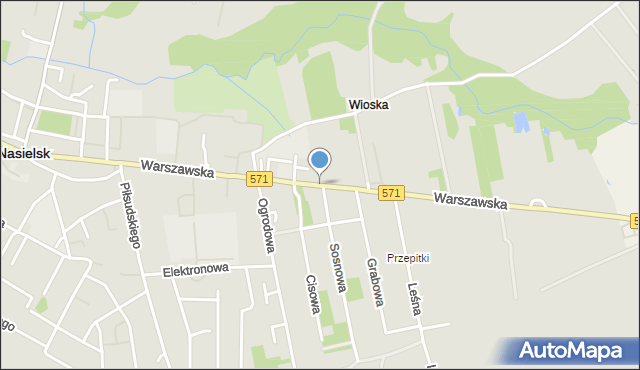 Nasielsk, Warszawska, mapa Nasielsk