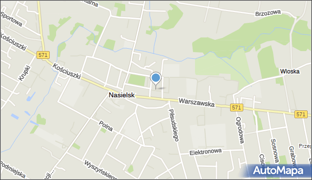 Nasielsk, Wąska, mapa Nasielsk