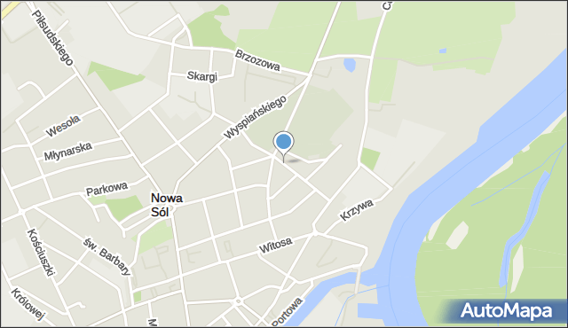 Nowa Sól, Wandy, mapa Nowa Sól