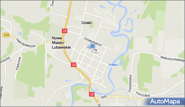 Nowe Miasto Lubawskie, Wąska, mapa Nowe Miasto Lubawskie