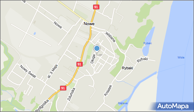 Nowe powiat świecki, Wąska, mapa Nowe powiat świecki