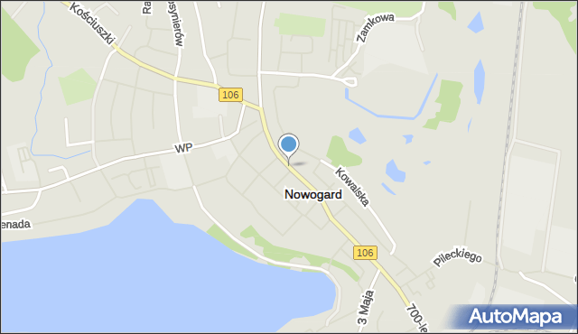 Nowogard, Warszawska, mapa Nowogard
