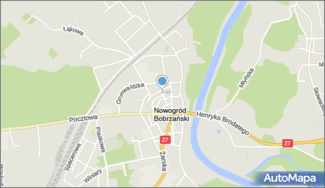 Nowogród Bobrzański, Wazów, mapa Nowogród Bobrzański