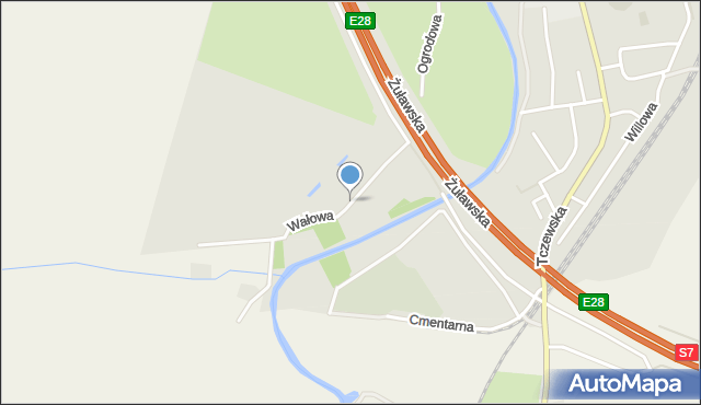 Nowy Dwór Gdański, Wałowa, mapa Nowy Dwór Gdański