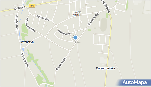 Olesno, Wachowska, mapa Olesno