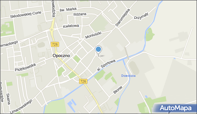 Opoczno, Wąska, mapa Opoczno