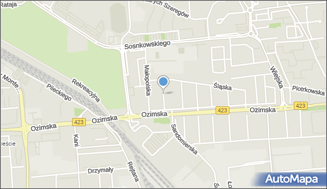 Opole, Warszawska, mapa Opola
