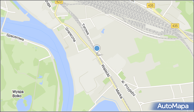 Opole, Walecki Józefa, mapa Opola