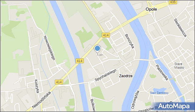 Opole, Wandy, mapa Opola