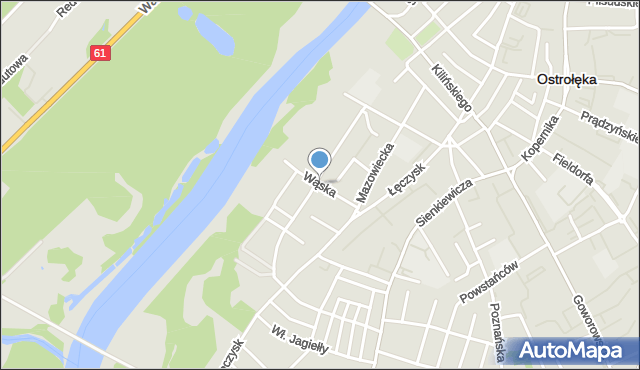 Ostrołęka, Wąska, mapa Ostrołęka