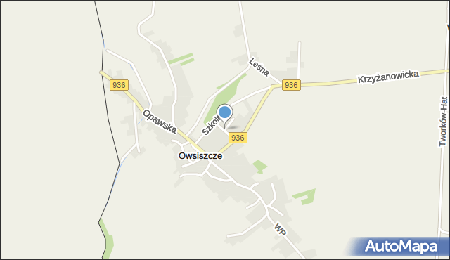 Owsiszcze, Wąska, mapa Owsiszcze