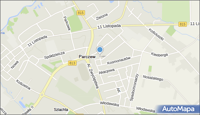 Parczew, Walencow Zofii, mapa Parczew