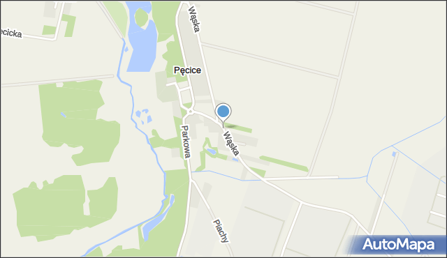 Pęcice, Wąska, mapa Pęcice