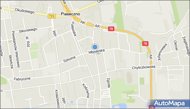 Piaseczno, Warszawska, mapa Piaseczno