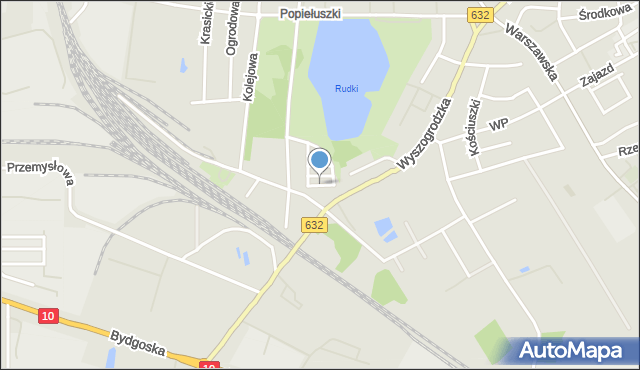 Płońsk, Waryńskiego Ludwika, mapa Płońsk